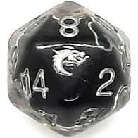 Liquid Infused D20 RPG Dice Metallic Black | Anubis Games and Hobby