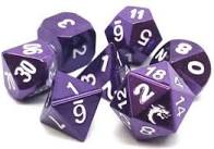 Halfling Metal RPG dice - Electric Purple | Anubis Games and Hobby