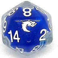 Liquid Infused D20 RPG Dice: Metallic Blue | Anubis Games and Hobby