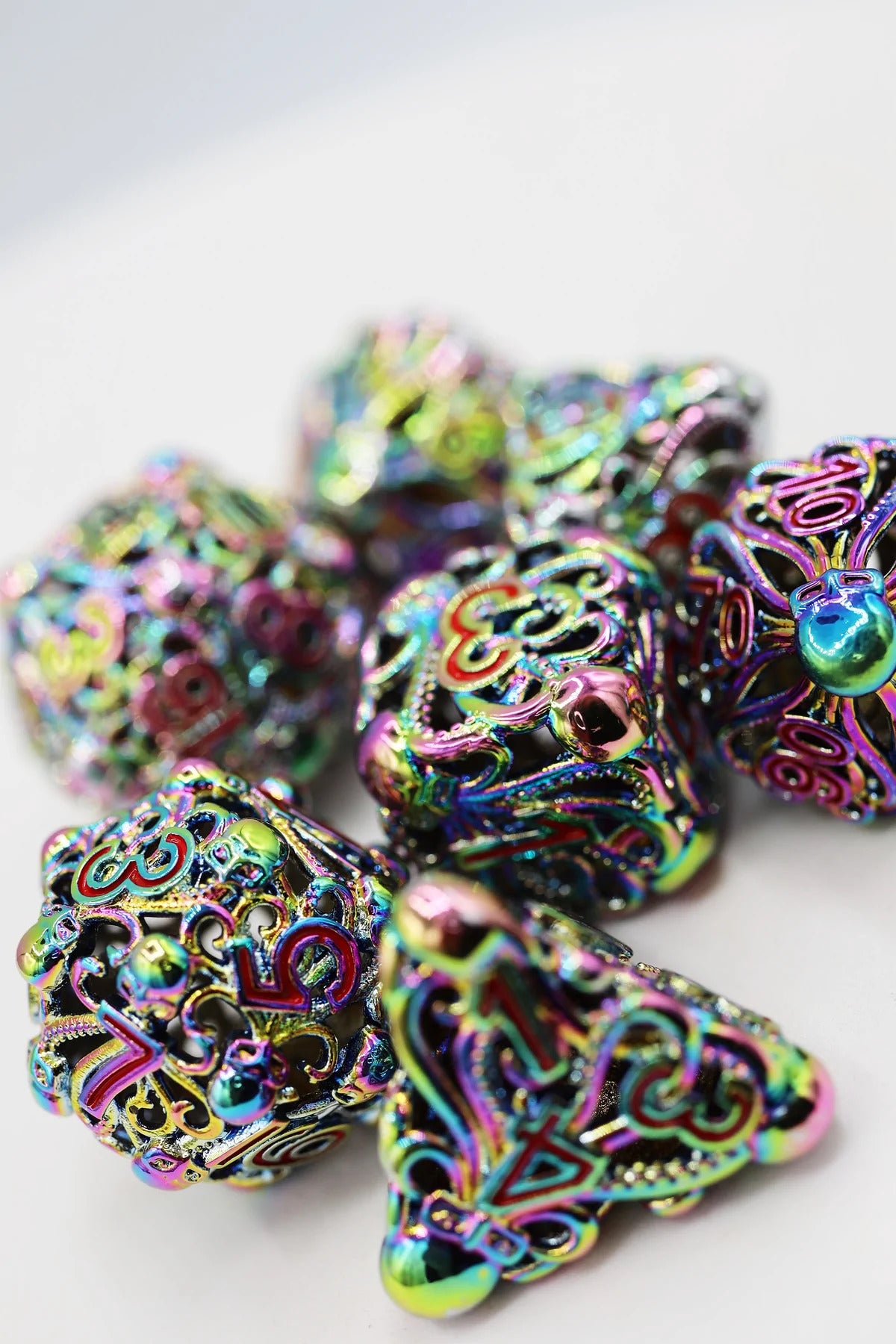 Mythic Mind Eater Hollow RPG Metal Dice | Anubis Games and Hobby