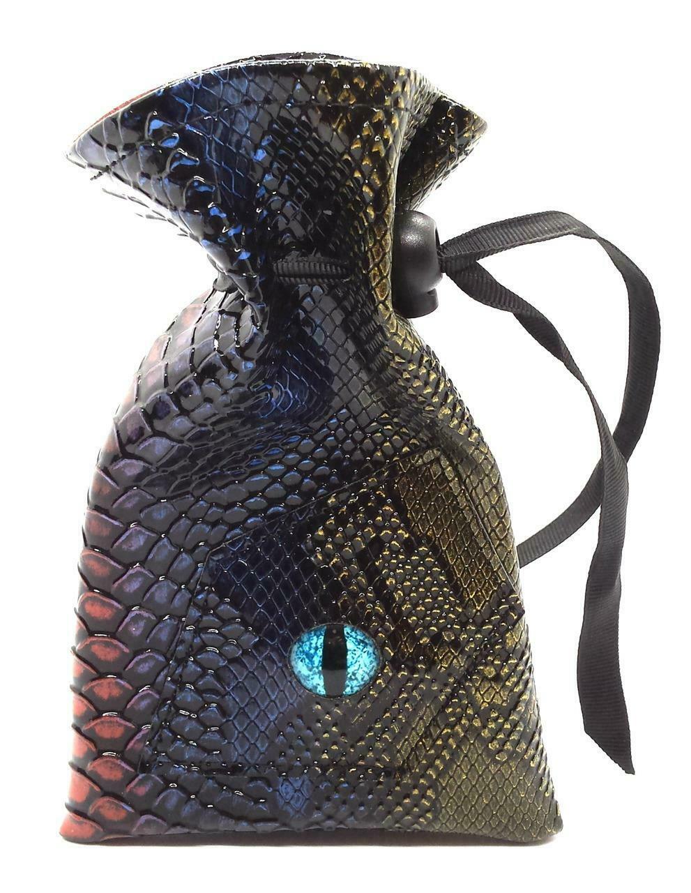 Dragon Eye Dice Bag - Spectral - Blue & Gold | Anubis Games and Hobby