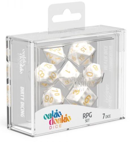 Oakie Doakie RPG Set Marble - White | Anubis Games and Hobby