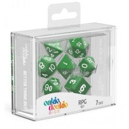 Oakie Doakie Dice Solid Green RPG 7 Set | Anubis Games and Hobby