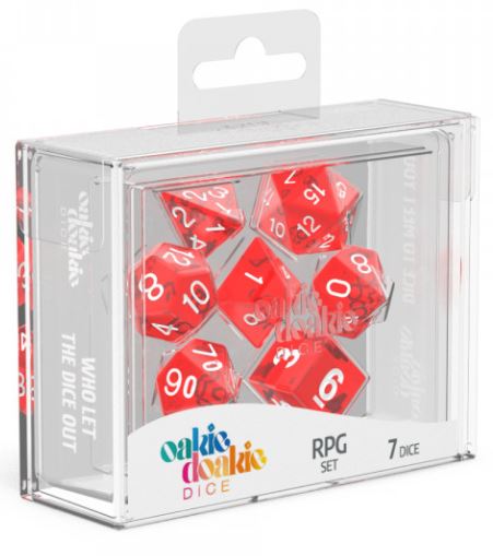 Oakie Doakie RPG Set Translucent - Red | Anubis Games and Hobby