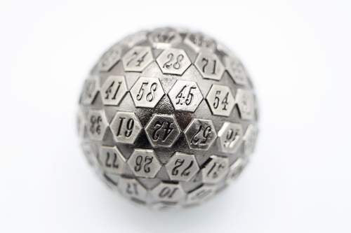 Silver Metal D100 | Anubis Games and Hobby