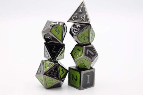 Dual Black Green Metal RPG set | Anubis Games and Hobby